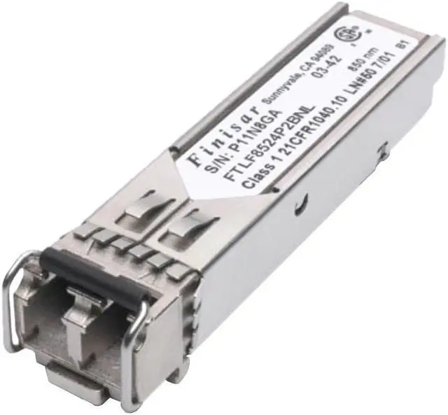 Main image of Finisar RoHS 6 Compliant 1GFC/2GFC/GE 850nm -20 to 85C SFP Transceiver