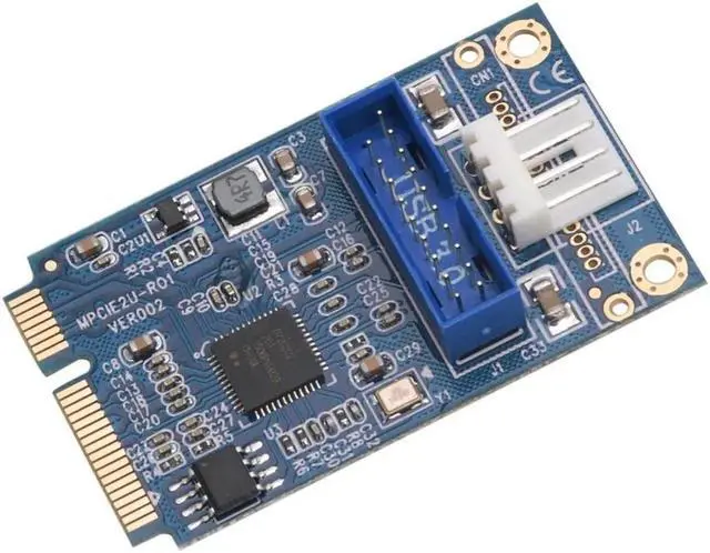 Alt view image 4 of 6 - MINI PCIE to USB3.0 Adapter Card MINI PCI-E to19 pin USB 3.0 Expansion Card