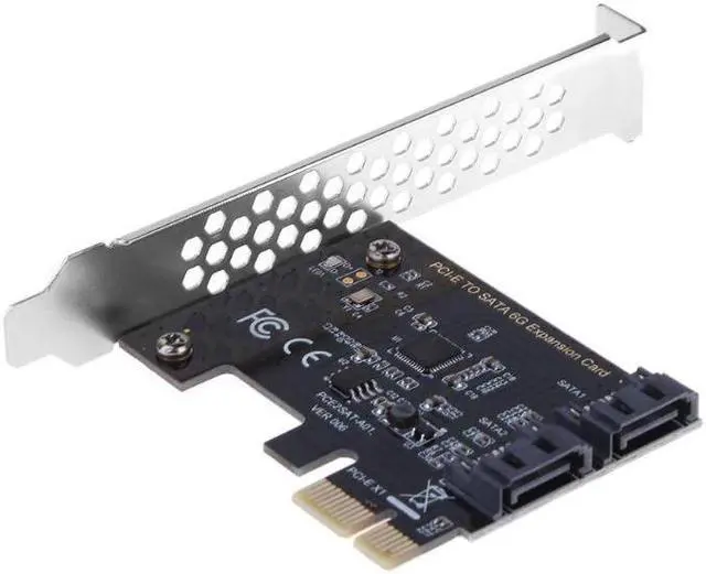 Alt view image 2 of 6 - PCIE to SATA Card PCI-E Adapter PCI Express to SATA3.0 Converter 2-Port SATA III 6G Expansion Controller Card Adapter