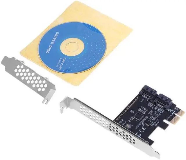 Alt view image 6 of 6 - PCIE to SATA Card PCI-E Adapter PCI Express to SATA3.0 Converter 2-Port SATA III 6G Expansion Controller Card Adapter