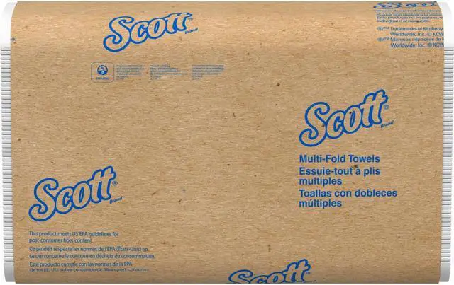 Alt view image 11 of 15 - Scott Multifold Paper Towels, 9 1/5 X 9 2/5, White, 250/Pack, 16 Packs