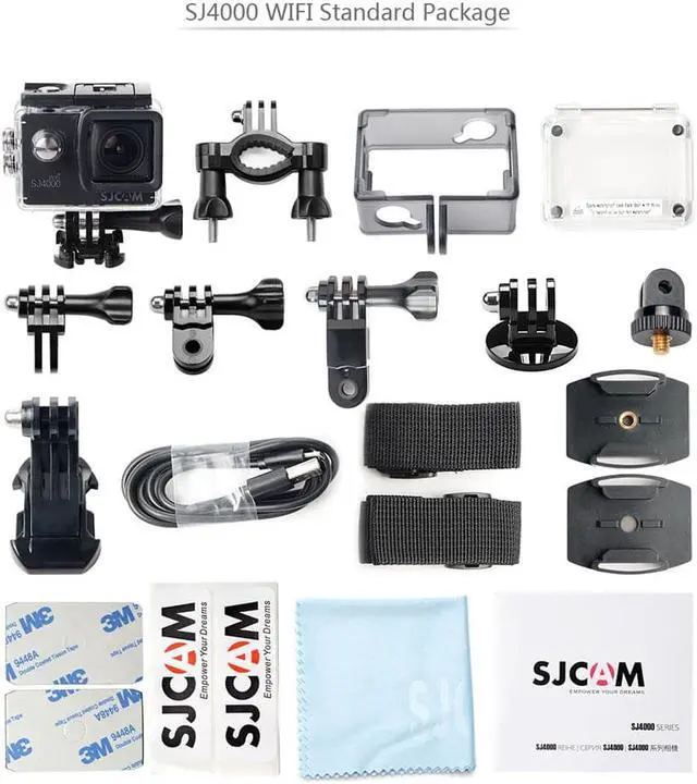 Alt view image 5 of 7 - SJCAM SJ4000 WiFi Action Camera 1080P 2.0 inch Screen HD Diving 30M Waterproof Mini Camcorder - White