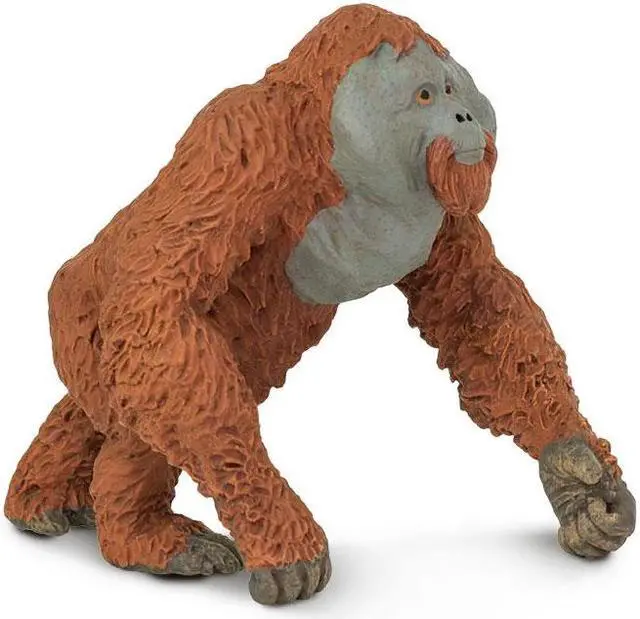 Alt view image 3 of 7 - Safari Ltd. Wildlife ? Male Orangutan ? Realistic Hand Painted Toy Figurine Model ? Quality Construction from Phthalate, Lead and BPA Free Materials ? For Ages 3 and Up