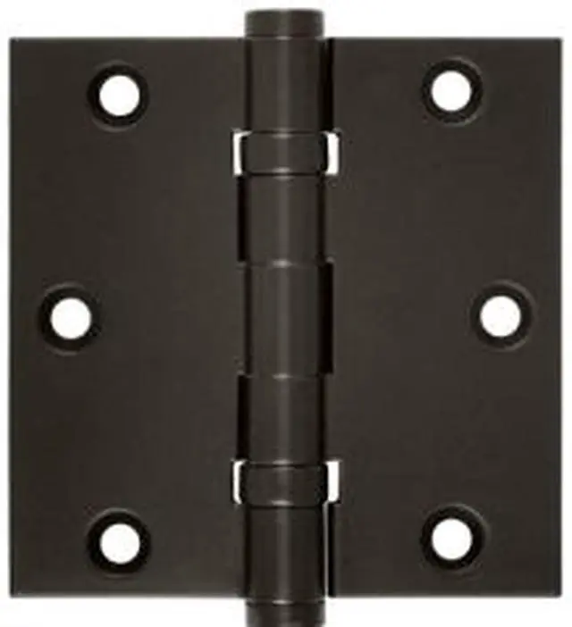 Main image of 3.5 in. x 3.5 in. Square Solid Brass Hinge - Pair (Standard - Antique Brass)