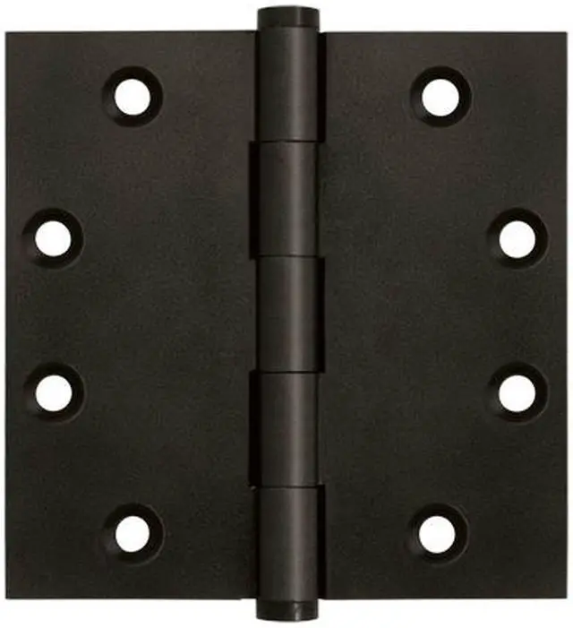 Main image of 4.5 in. x 4.5 in. Square Solid Brass Hinge - Pair (Standard - Oil Rubbed Bronze)