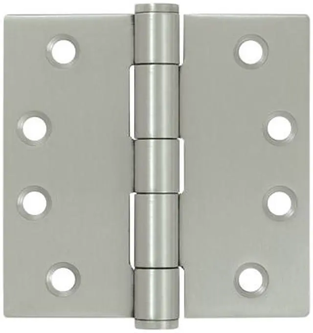 Main image of 4 in. x 4 in. Square Stainless Steel Hinge - Pair (Standard - Brushed)