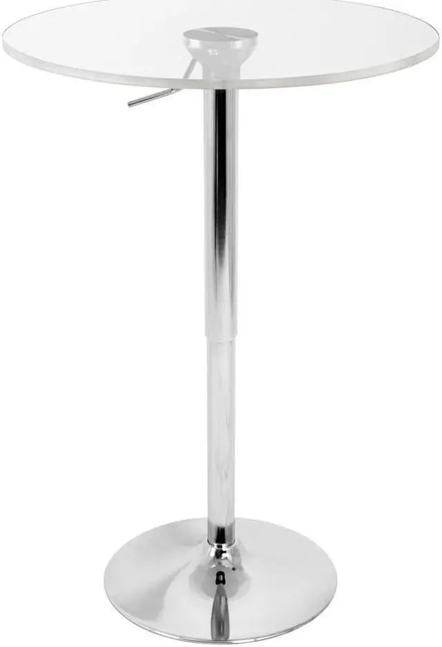 Alt view image 3 of 14 - LumiSource Adjustable Bar Table in Clear - BT-ADJ23TWCL