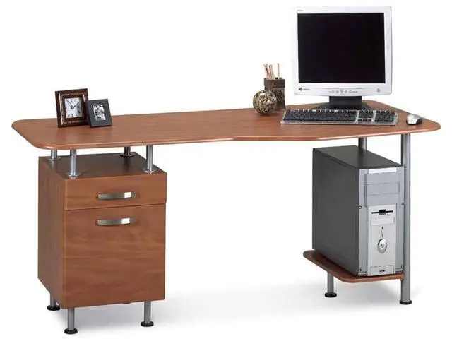Alt view image 6 of 7 - Mayline Compact Box/File Desk Computer Workstation 1 EA
