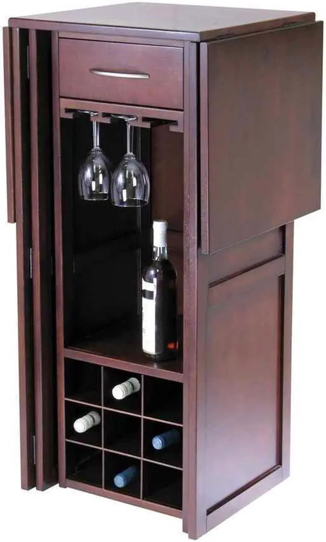 Alt view image 4 of 18 - Walnut Newport Wine Bar Expandable Counter