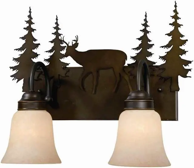 Alt view image 2 of 10 - Vaxcel Bryce 2L Vanity Burnished Bronze - VL55402BBZ