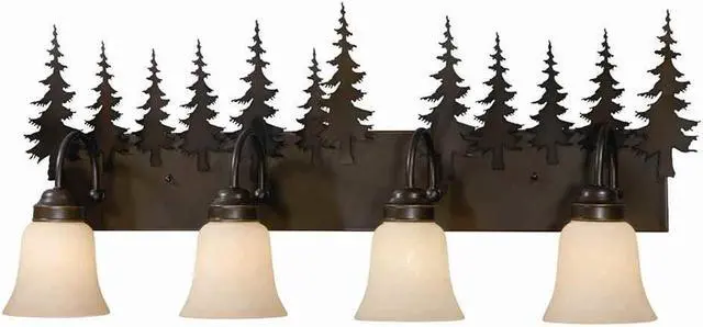 Alt view image 4 of 13 - Vaxcel Yosemite 4L Vanity Burnished Bronze - VL55504BBZ