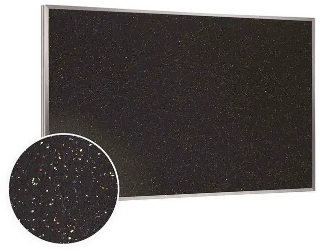 Alt view image 5 of 14 - 24.0" x 36.0" Aluminum Frame Recycled Rubber Bulletin Board - Confetti