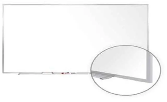 Alt view image 5 of 7 - Ghent M1-410-4 Magnetic Porcelain Whiteboard with Aluminum Frame - 120.5" x 48.5" - White Surface, Satin Aluminum Frame