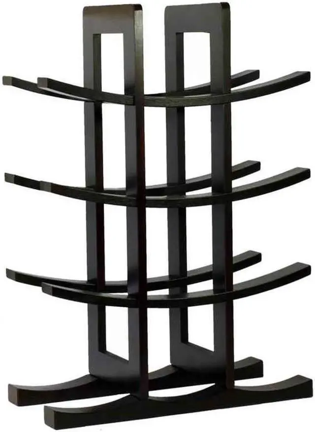 Alt view image 6 of 10 - Oceanstar 12-Bottle Natural Bambbo Wine Rack WR1149