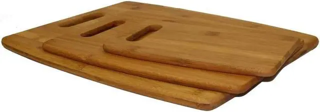 Alt view image 3 of 5 - Bamboo 3-Piece Bamboo Cutting Board Set
