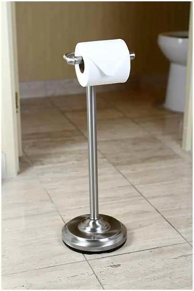 Alt view image 3 of 12 - CLASSIC PEDESTAL PAPER HOLDER-Satin Nickel Finish