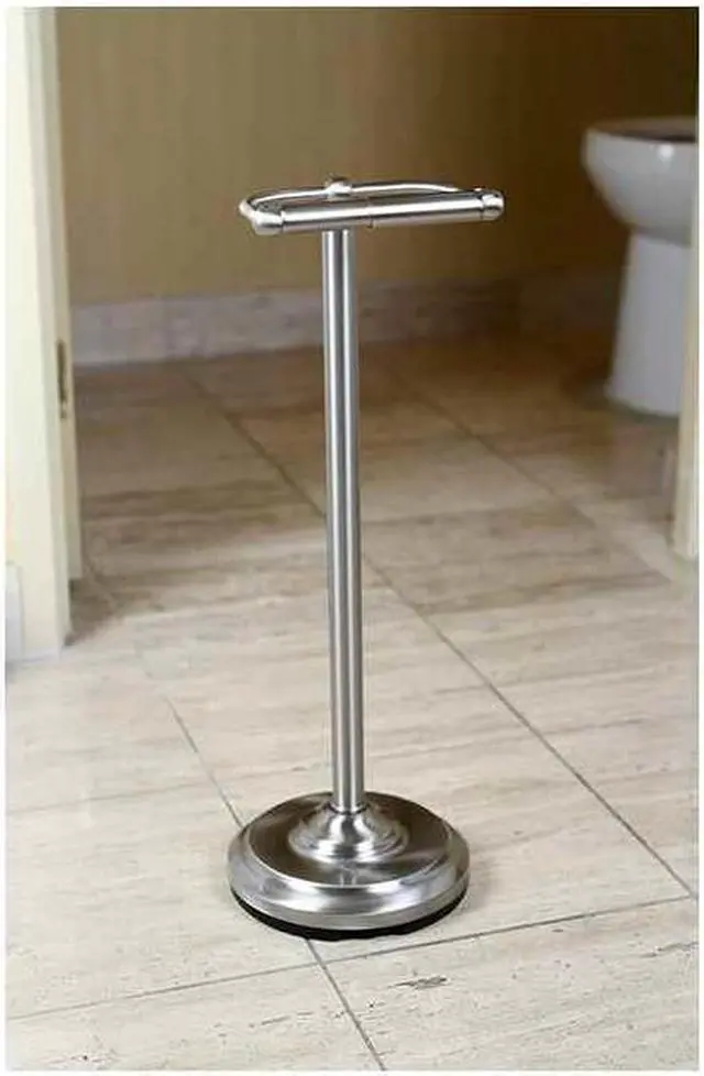 Alt view image 4 of 12 - CLASSIC PEDESTAL PAPER HOLDER-Satin Nickel Finish