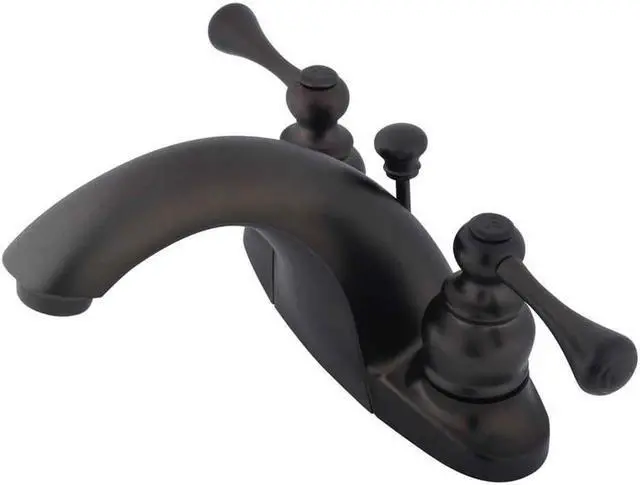 Alt view image 5 of 10 - Two Handle 4" Centerset Lavatory Faucet with Retail Pop-up in Oil Rubbed Bronze by Kingston Brass