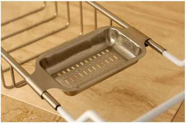 Alt view image 6 of 11 - Kingston Brass CC2158 Clawfoot Bath Tub Shelf - Satin Nickel