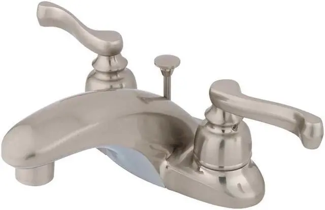 Main image of ROYALE 4 CENTER SET LAVATORY FCT SCROLL HDL-Satin Nickel Finish
