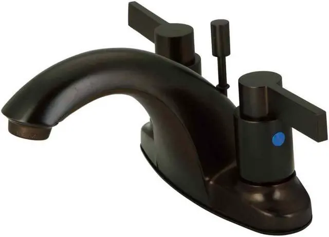 Alt view image 3 of 5 - Kingston Brass KB8645NDL Two Handle 4 in. Centerset Lavatory Faucet with Brass Pop-up