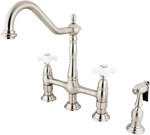 Main image of 8 Center Kitchen Faucet With Side Sprayer