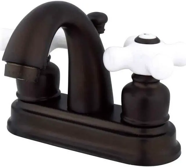 Main image of Kingston Brass KB5615PX Two Handle 4 in. Centerset Lavatory Faucet with Retail Pop-up