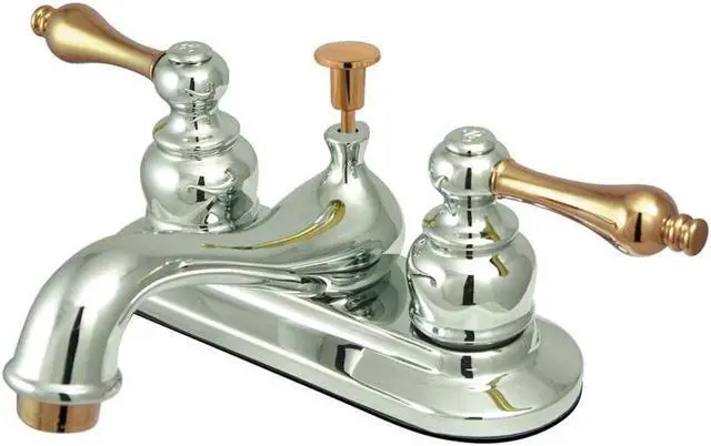 Alt view image 2 of 10 - Kingston Brass KB604AL Two Handle 4" Centerset Lavatory Faucet with Retail Pop-u