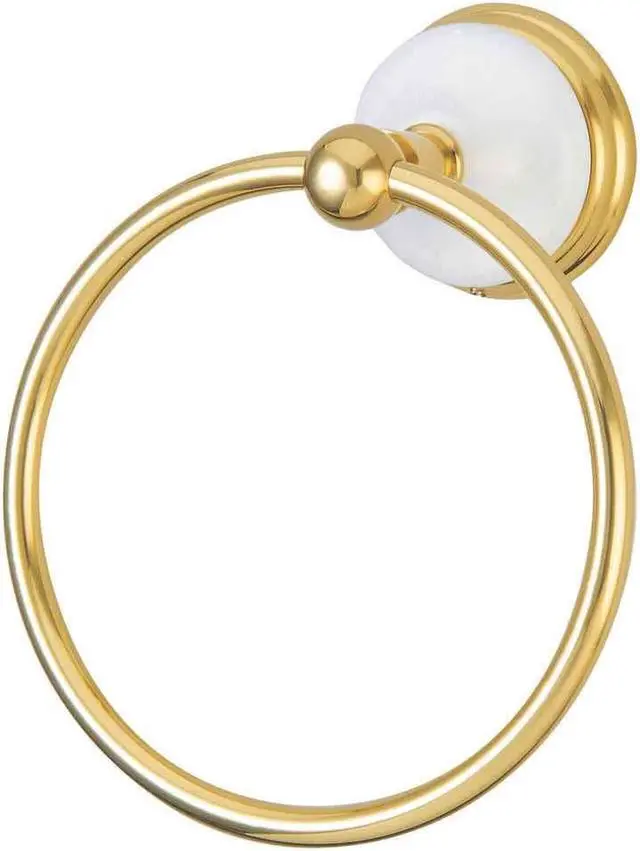 Alt view image 4 of 9 - Kingston Brass BA1114PB Victorian Towel Ring, Polished Brass
