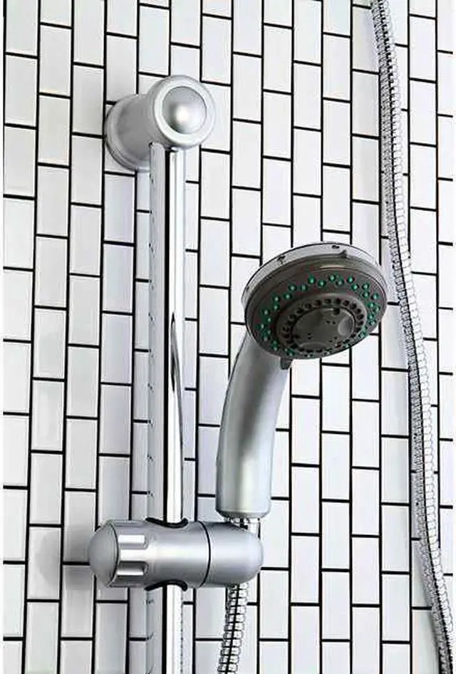 Alt view image 3 of 7 - Kingston Brass Kx2528Sbb 5 Setting Slide Bar Shower Kit With Brass Hose - Satin Nickel Finish