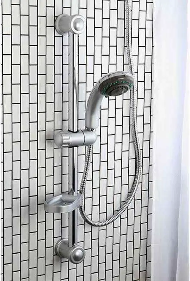 Alt view image 4 of 7 - Kingston Brass Kx2528Sbb 5 Setting Slide Bar Shower Kit With Brass Hose - Satin Nickel Finish