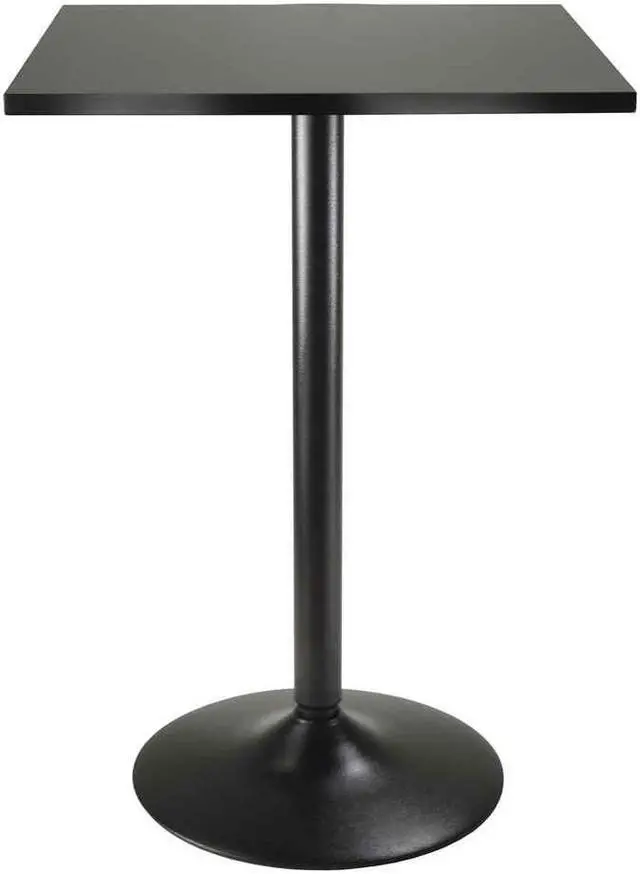 Alt view image 2 of 4 - Obsidian Square Pub Table - by Winsome Trading