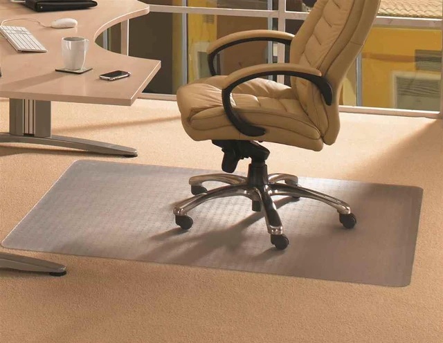 Alt view image 2 of 13 - Floortex Anti-Bacterial Advantagemat Rectangular Chairmat for Standard Pile Carpets 3/8-inch or less (3' x 4')