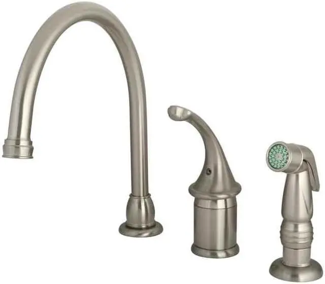 Alt view image 2 of 7 - Kingston Brass KB3818GLSP Kitchen , Faucet, Satin Nickel