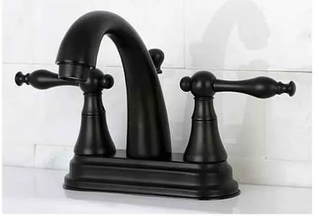 Main image of Kingston Brass KS7615NL Two Handle 4 in. Centerset Lavatory Faucet with Brass Pop-up