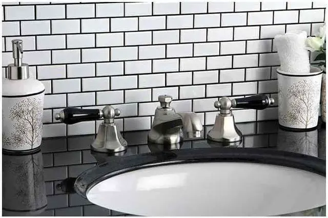 Alt view image 3 of 9 - Kingston Brass KS4468PKL Metropolitan Onyx Widespread Lavatory Faucet With Black
