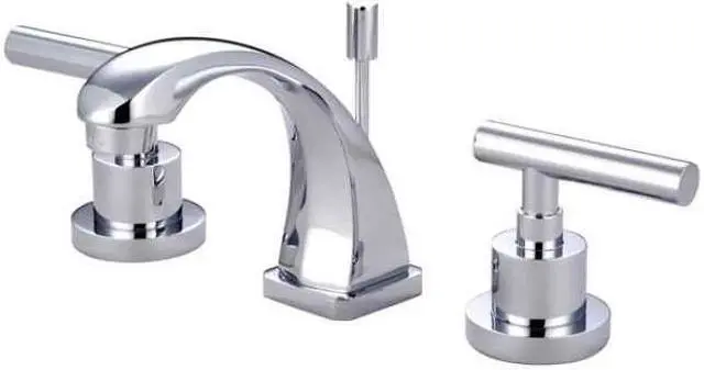 Main image of Kingston Brass KS4941CML Two Handle 4 in. to 8 in. Mini Widespread Lavatory Faucet with Brass Pop-up