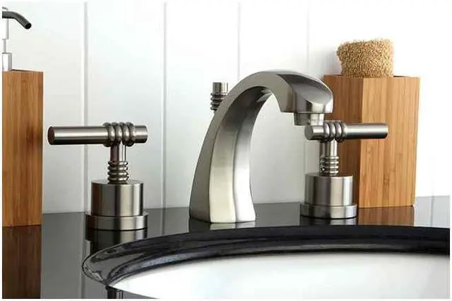 Alt view image 2 of 10 - Two Handle 8 to 16 Widespread Lavatory Faucet with Brass Pop-up