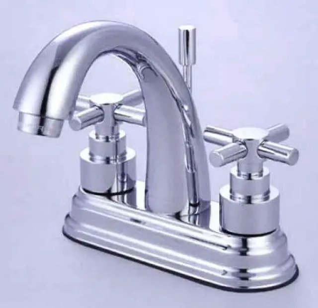 Alt view image 2 of 7 - Kingston Brass KS8611EX Elinvar Two Handle 4" Centerset Lavatory Faucet with Bra