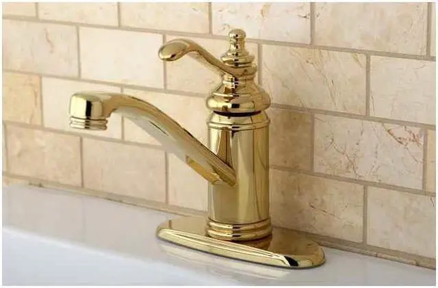 Main image of Kingston Brass KS3402TL Single Handle 4 in. Centerset Lavatory Faucet with Push-Up & Optional Deck Plate