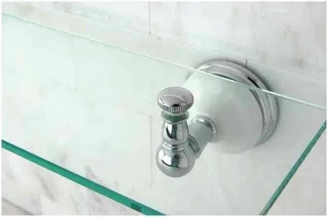 Alt view image 2 of 9 - VICTORIAN GLASS SHELF-Chrome Finish