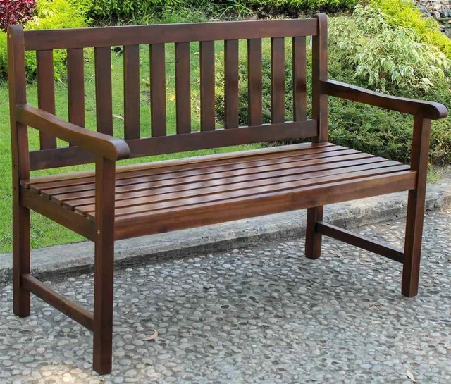 Alt view image 2 of 4 - International Caravan Acacia Wood 49-inch Bench