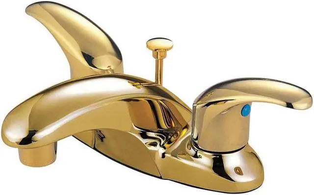Main image of Kingston Brass KB6622LL Two Handle 4 in. Centerset Lavatory Faucet with Retail Pop-up