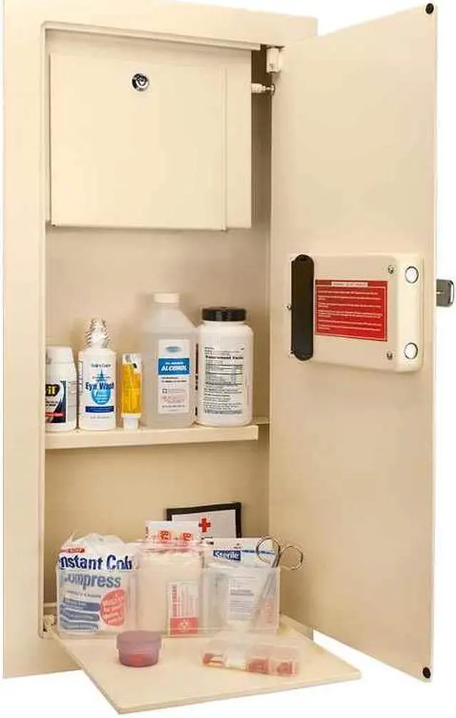 Alt view image 8 of 12 - Barska AX12408 Large Biometric Wall safe, cream color