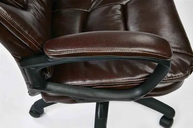Alt view image 4 of 16 - Office Star Faux Leather Managers Chair with Padded Arms