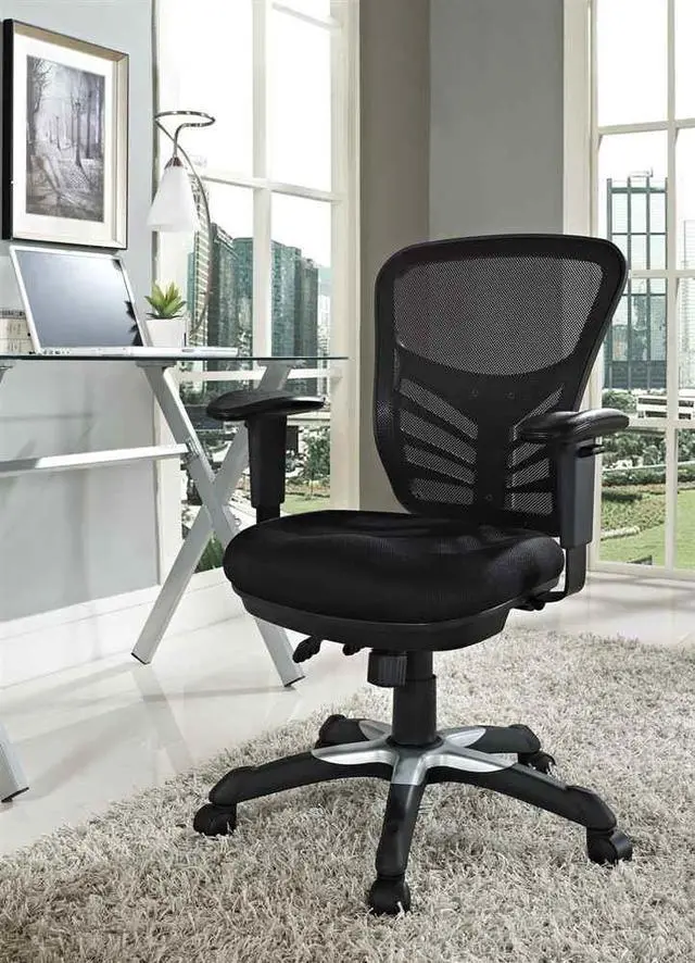 Alt view image 5 of 20 - Articulate Black Mesh Office Chair