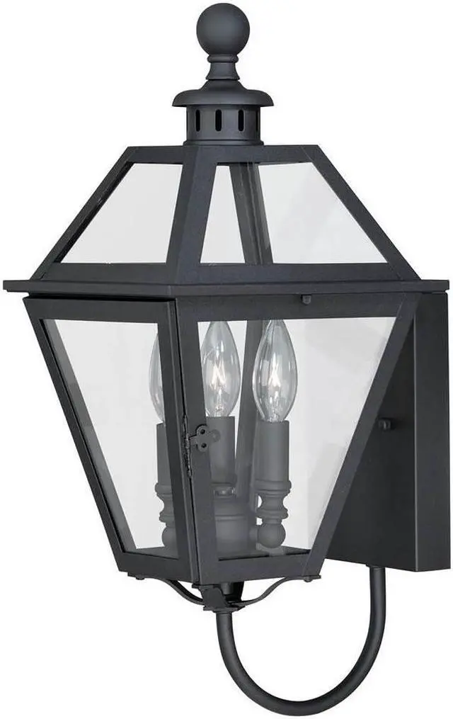 Main image of Vaxcel Nottingham 9" Outdoor Wall Light, Textured Black - T0079