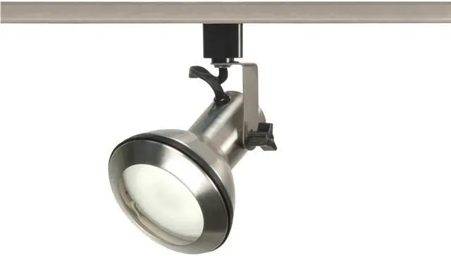 Main image of Euro Style Track Head Light in Brushed Nickel Finish