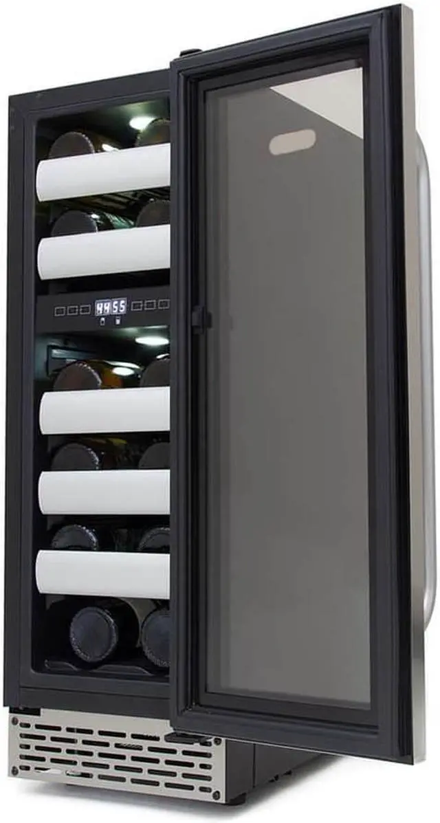 Alt view image 8 of 20 - Whynter BWR-171DS Elite 17 Bottle Seamless Stainless Steel Door Dual Zone Built-in Wine Refrigerator