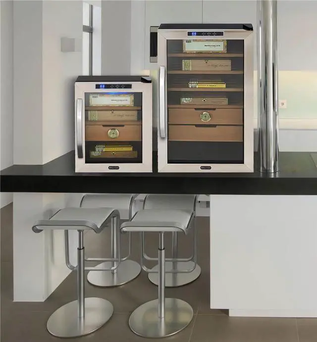 Alt view image 4 of 15 - Whynter Stainless Steel 1.2 cu. ft. Cigar Cooler Humidor